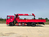 Продается кран-манипулятор DongFeng с телескопической стрелой и подъемной осью.