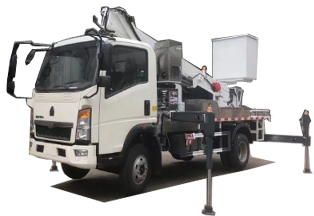 Howo 12-18 Meters 4 x2 Telescopic Boom High-Altitude Working Platform Truck For Sale
