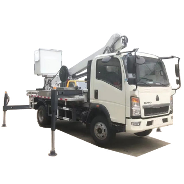 Howo 12-18 Meters 4 x2 Telescopic Boom High-Altitude Working Platform Truck For Sale