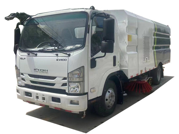 Isuzu 4x2 Road Wash Sweep Sweeper 5 Cubic Dumpster 5 Cubic Tank For Sale