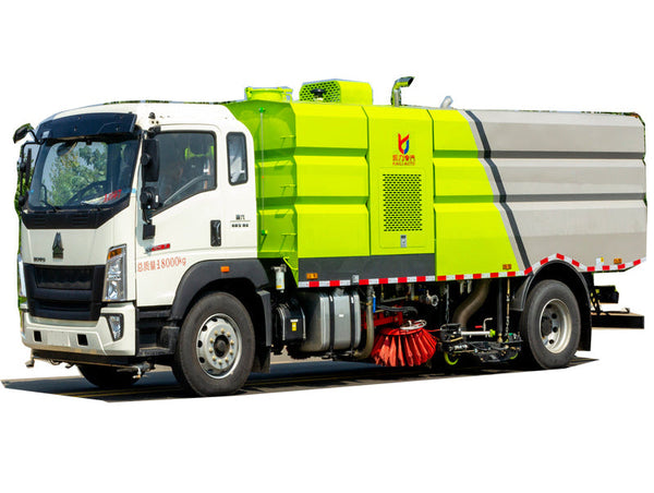 Howo 4x2  Wash Sweep Car 7 Cubic Bins 9 Cubic Water Tanks For Sale
