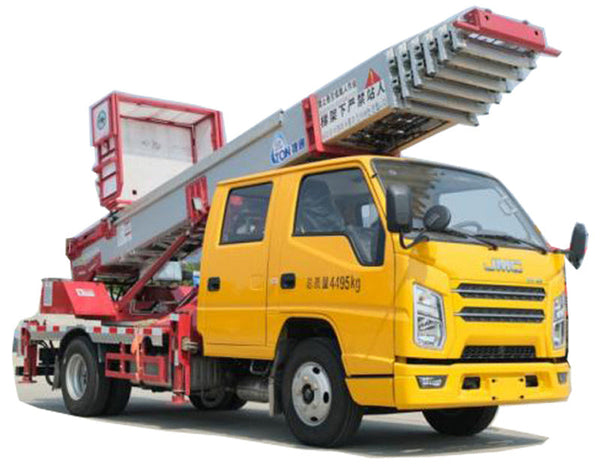 JiangLing 32 Meters 4 x2  Aerial Ladder Moving Operation Truck For Sale
