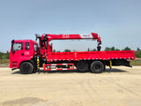Продается кран-манипулятор DongFeng с телескопической стрелой и подъемной осью.
