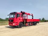 Продается кран-манипулятор DongFeng с телескопической стрелой и подъемной осью.