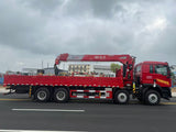 HOWO TX 8x4 380HP Crane Truck with Changxing 14-Ton 5-Section Straight Boom Crane